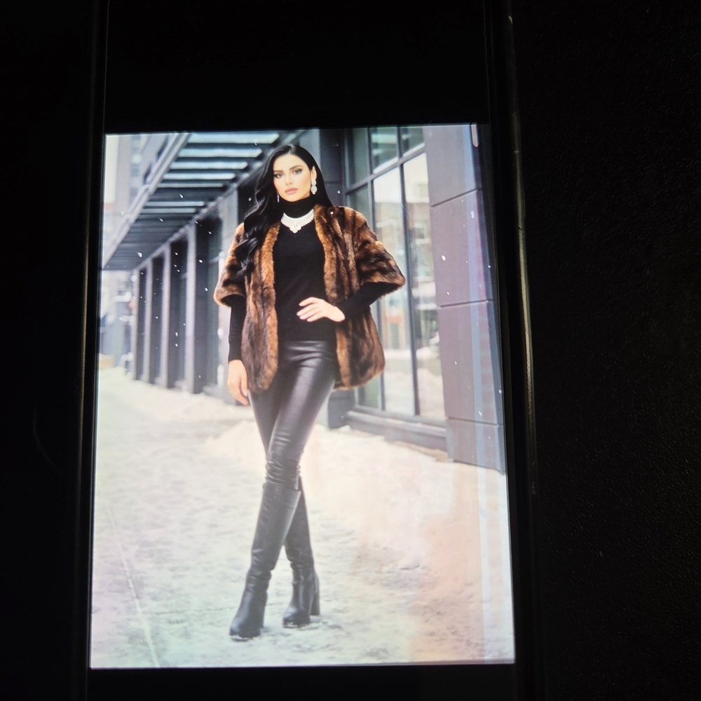 Brown Faux Fur Stoles and Wraps Short Jacket - Women's Luxe Outerwear